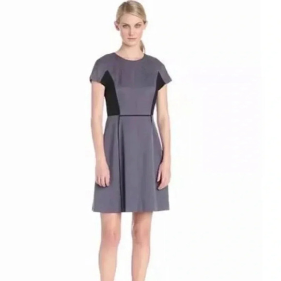 Rebecca Taylor Short Sleeve Snake Jacquard Fit and Flare Knit Dress $395 6 - Picture 2 of 12